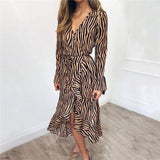 Long Summer Dress Zebra Print